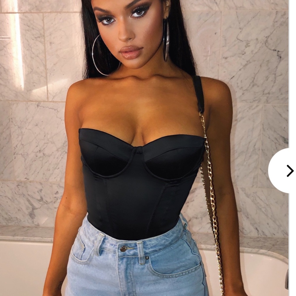 Babyboo satin corset bodysuit